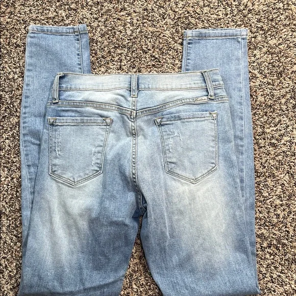 KanCan Light Blue Distressed Skinny Denim Jeans Size 28 | GUC - Picture 3 of 5